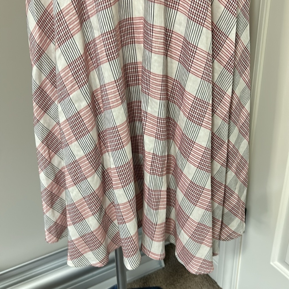Veronica Beard Finn Checked Crepe Handkerchief Plaid Midi Dress Pockets Size 2 - Picture 10 of 16